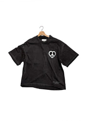 Peace & Love Graphic T-Shirt – Vintage Black - Flashmob Nation