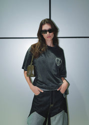 Urban Lifestyle outfit featuring a Peace & Love Oversized graphic tee.