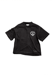 Peace & Love Oversized graphic tee – Front view