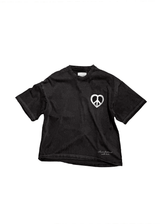 Peace & Love Graphic T-Shirt – Vintage Black
