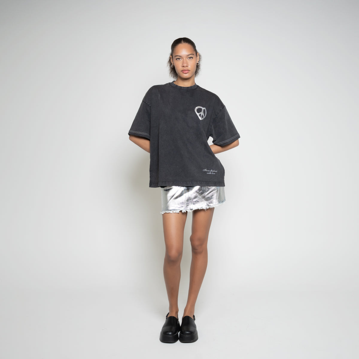 FM Peace & Love Graphic T-Shirt – Vintage Black