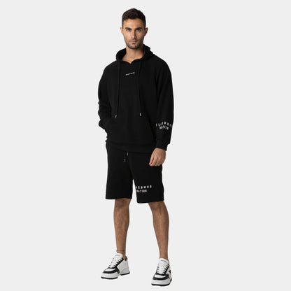 Printed Black Casual Hoodie - Flashmob Nation