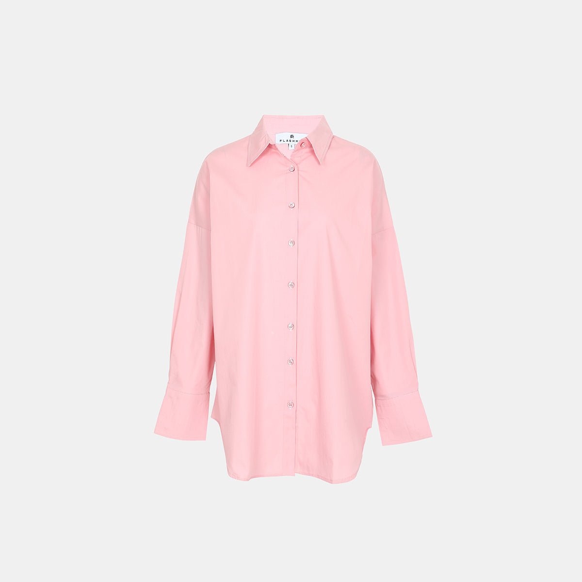 Printed Shirt Pink - Women's Oversized Full - Sleeve Streetwear Style - Flashmob Nation