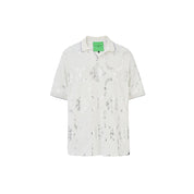 Printed White and Silver Reflective Collared Shirt – FM Streetwear - Flashmob Nation