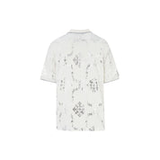 Printed White and Silver Reflective Collared Shirt – FM Streetwear - Flashmob Nation