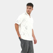 Printed White and Silver Reflective T-Shirt - Flashmob Nation