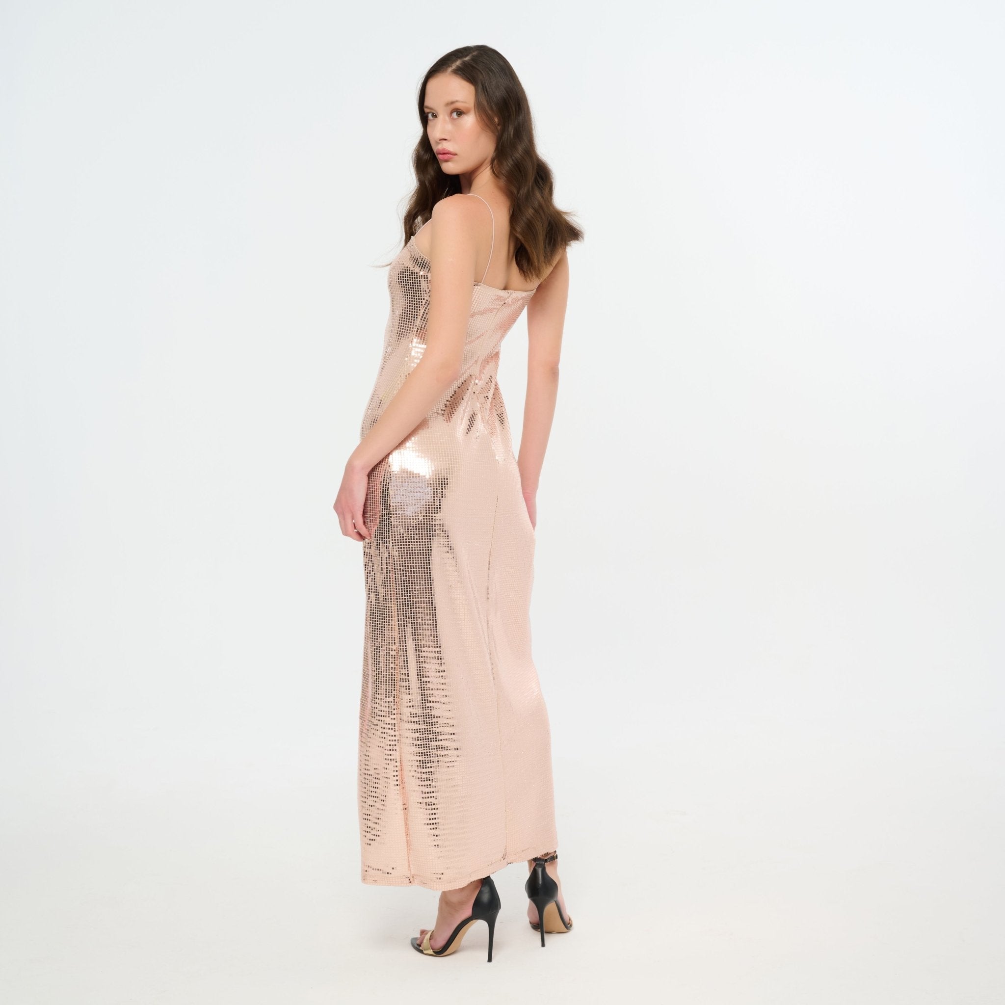 Sequin Party Dress Gold - Women's Dazzling Eveningwear - Flashmob Nation