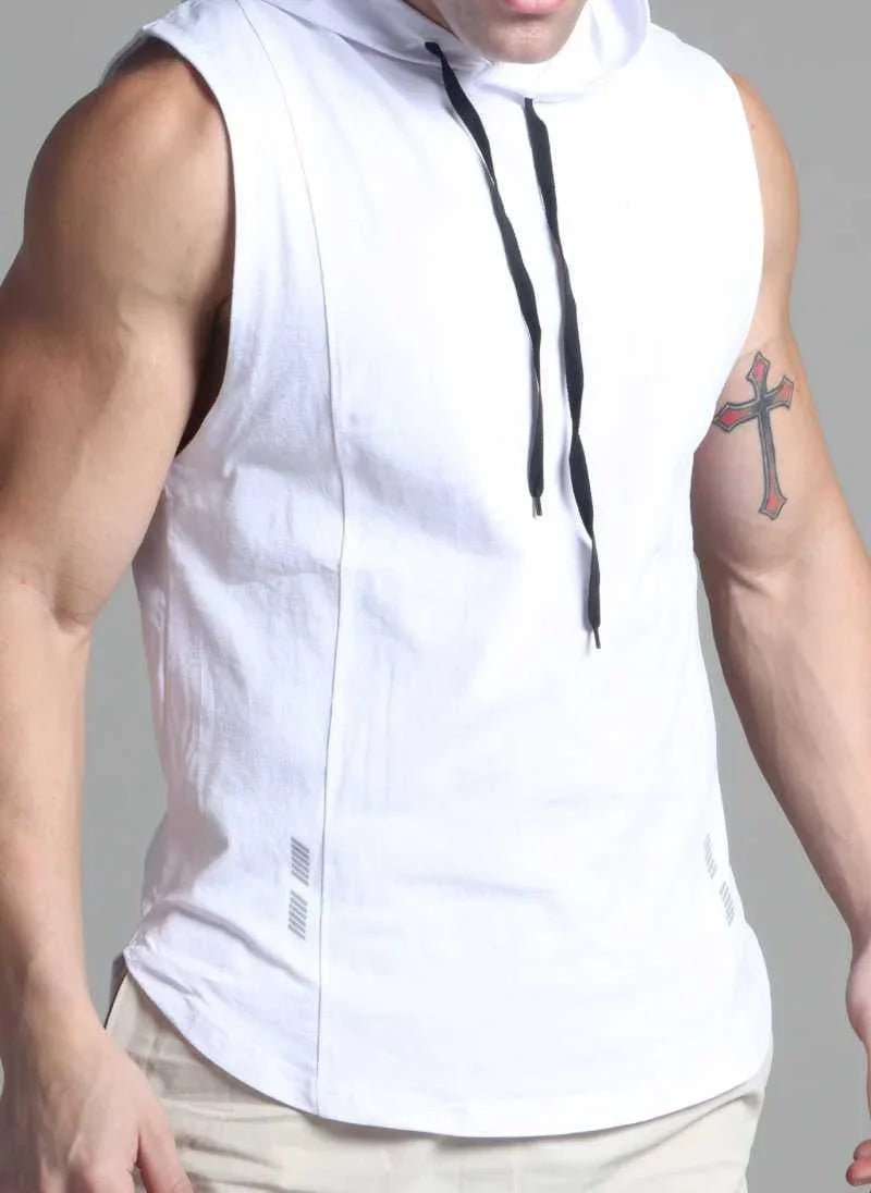 Sleeveless Workout Hoodie for Men - Flashmob Nation