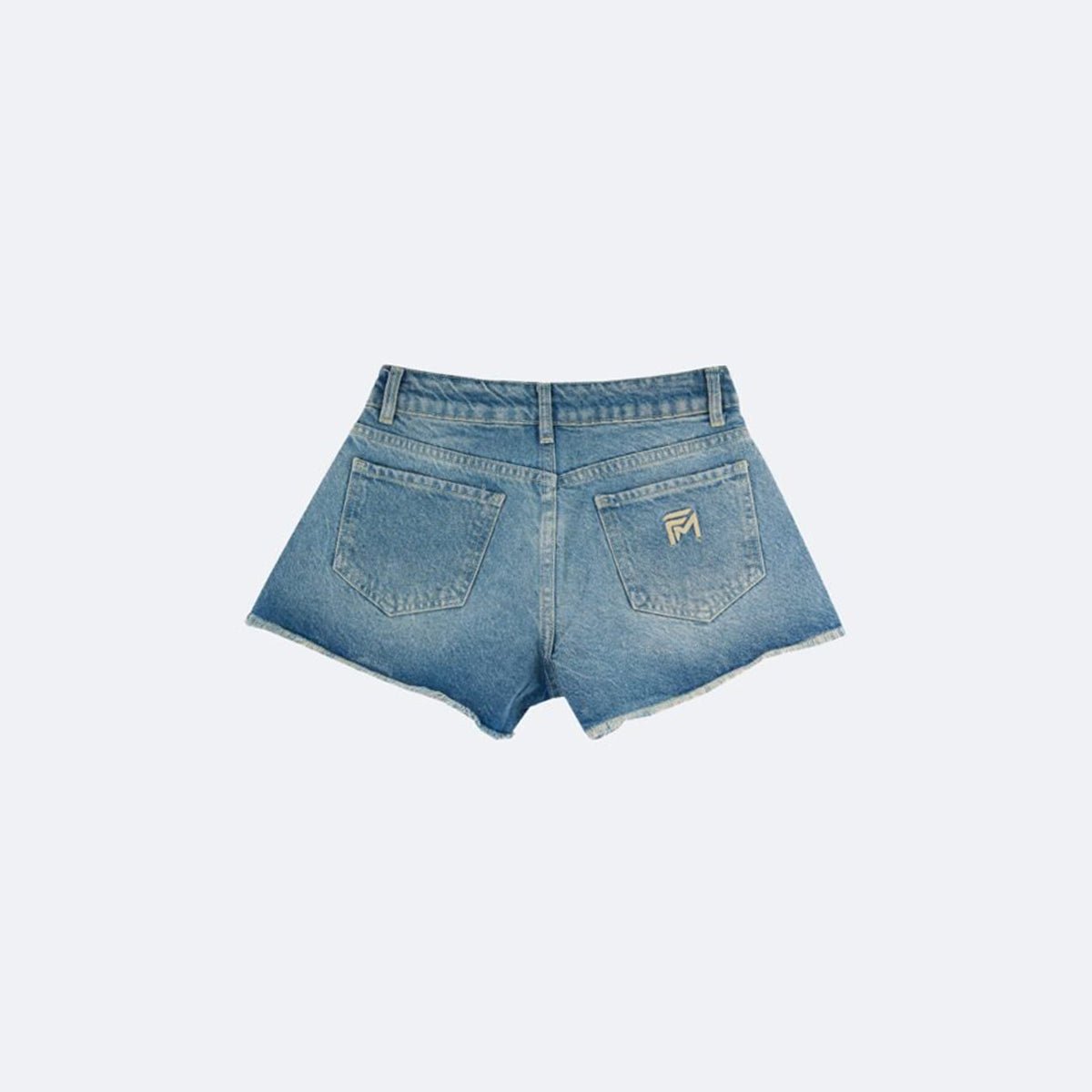 Studded Crop Set Denim - Women's Edgy Streetwear - Flashmob Nation