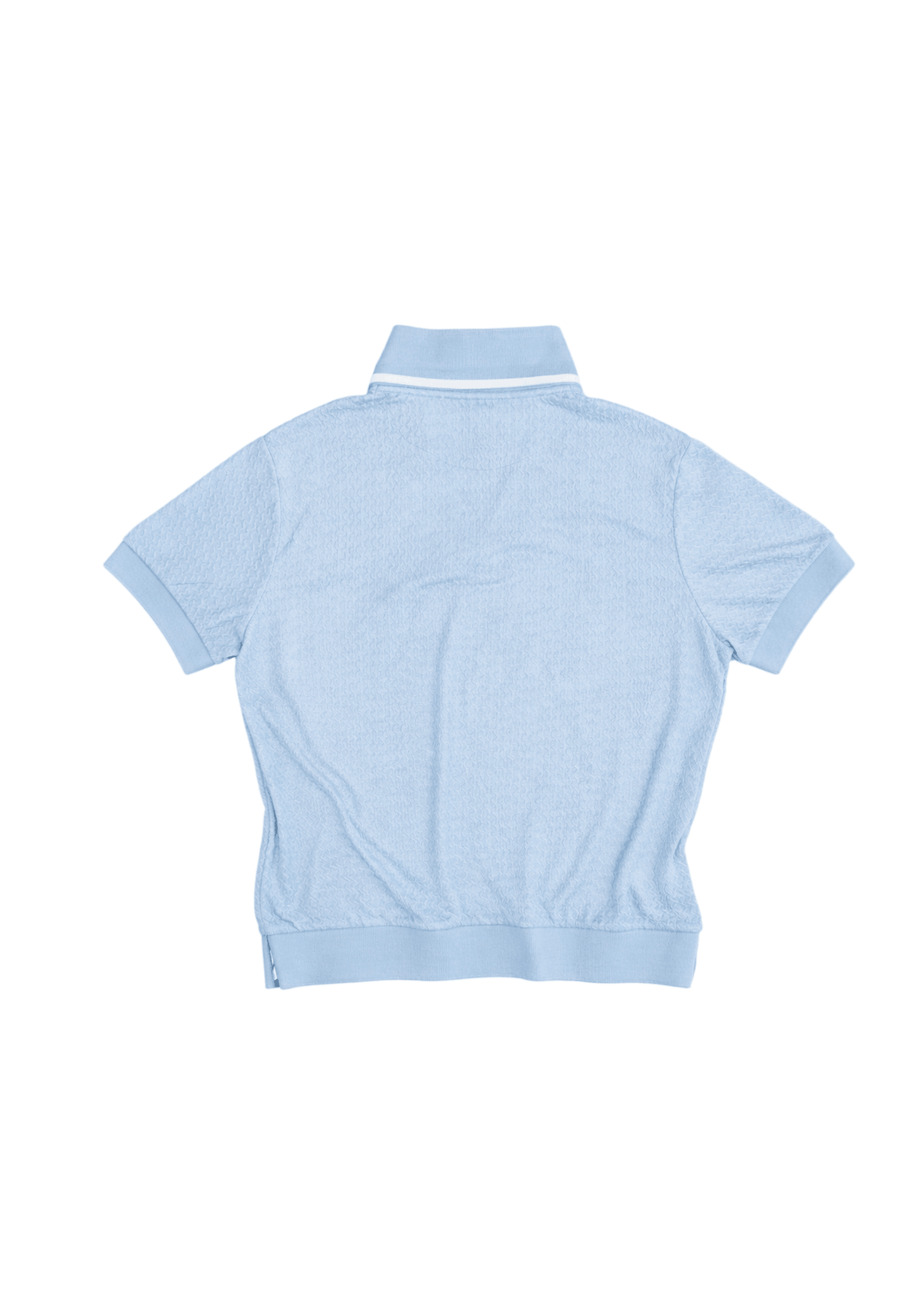 Textured Knit Polo Shirt - Blue - Flashmob Nation