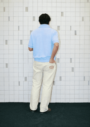 Textured Knit Polo Shirt - Blue - Flashmob Nation