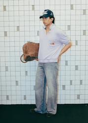 Textured knit polo shirt - Lavender - Flashmob Nation