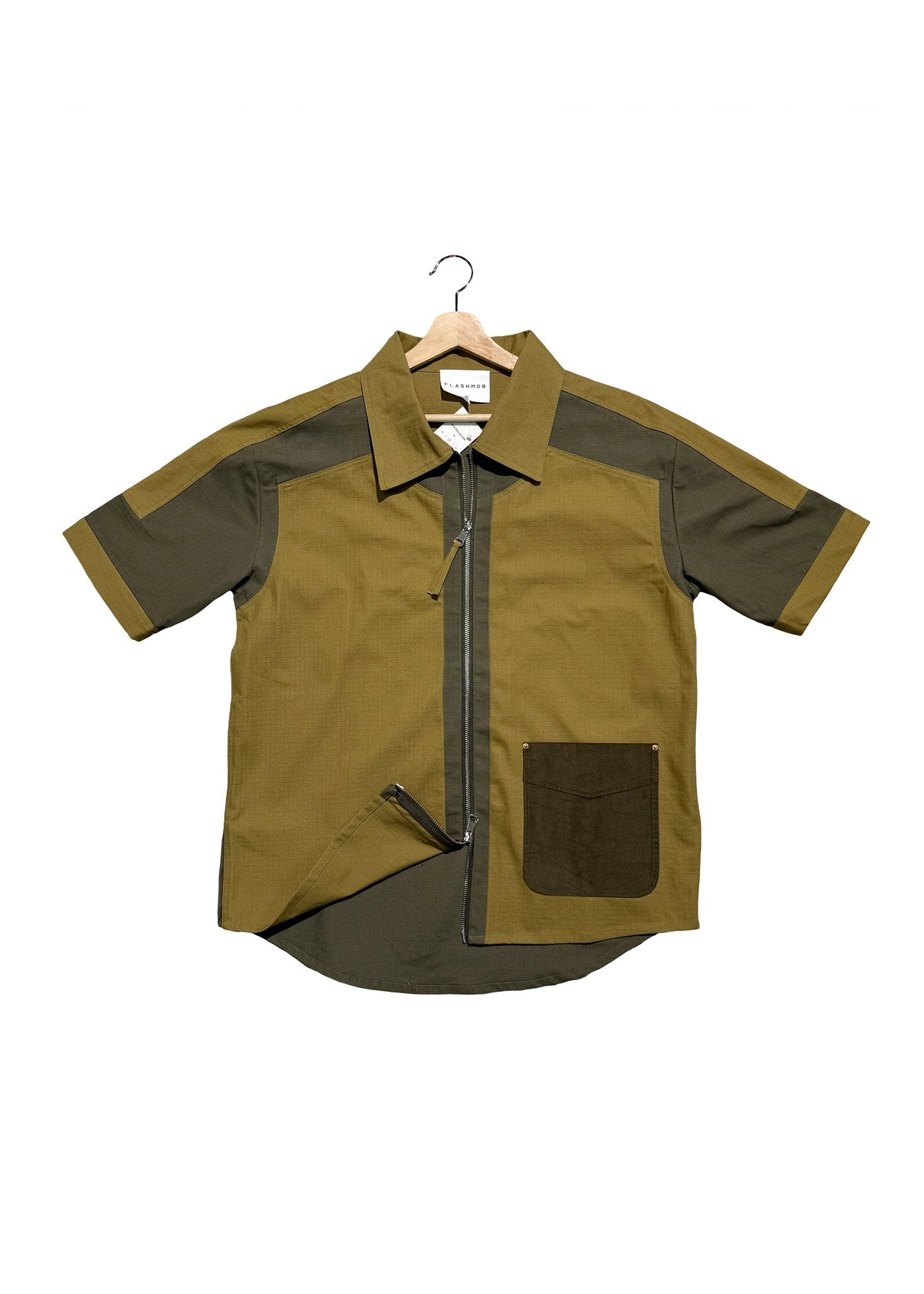 Two - Tone Tech Utility Zip Shirt - Flashmob Nation