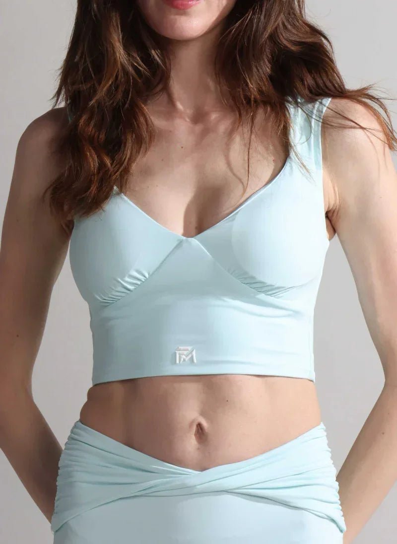 V - Neck Medium Support Sports Bra for Women - Flashmob Nation