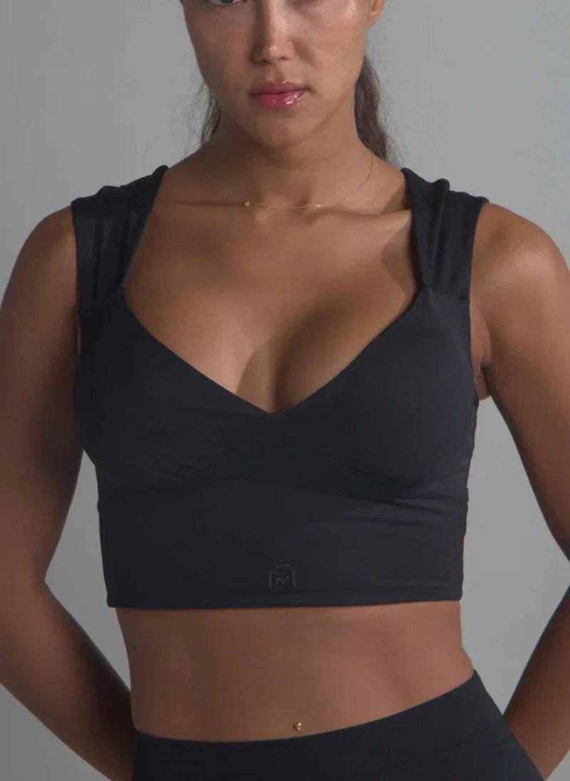 V - Neck Medium Support Sports Bra for Women - Flashmob Nation