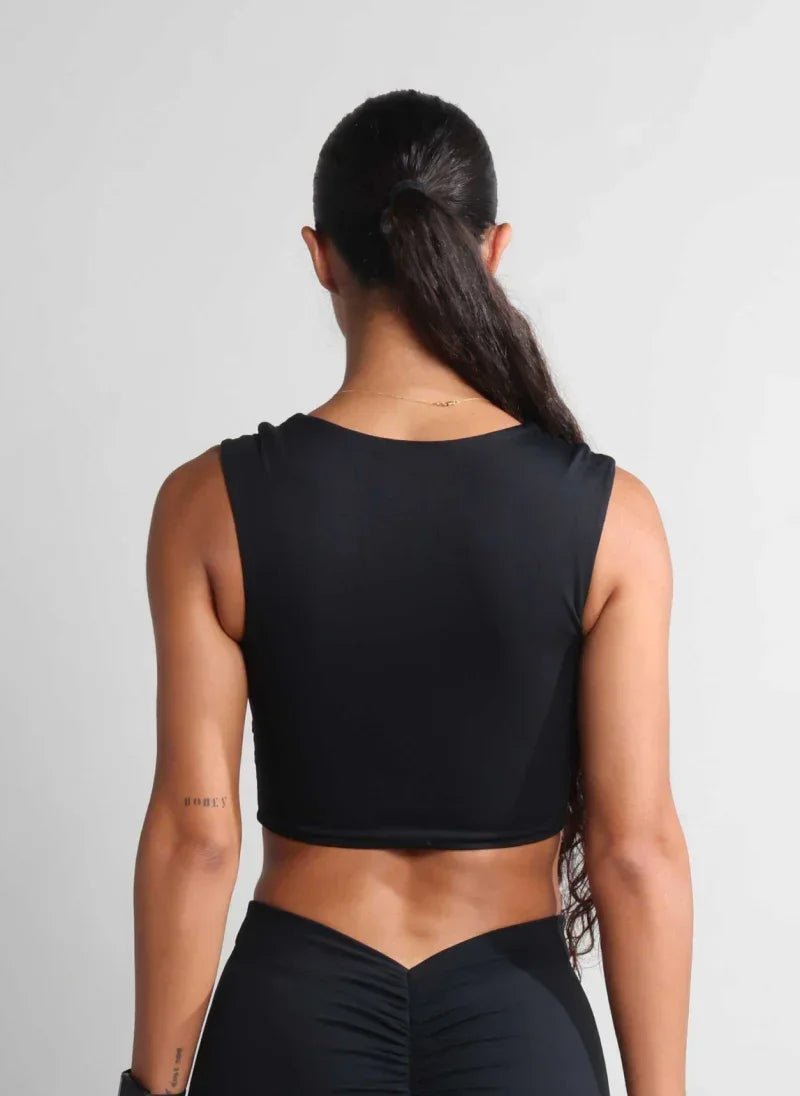 V - Neck Medium Support Sports Bra for Women - Flashmob Nation
