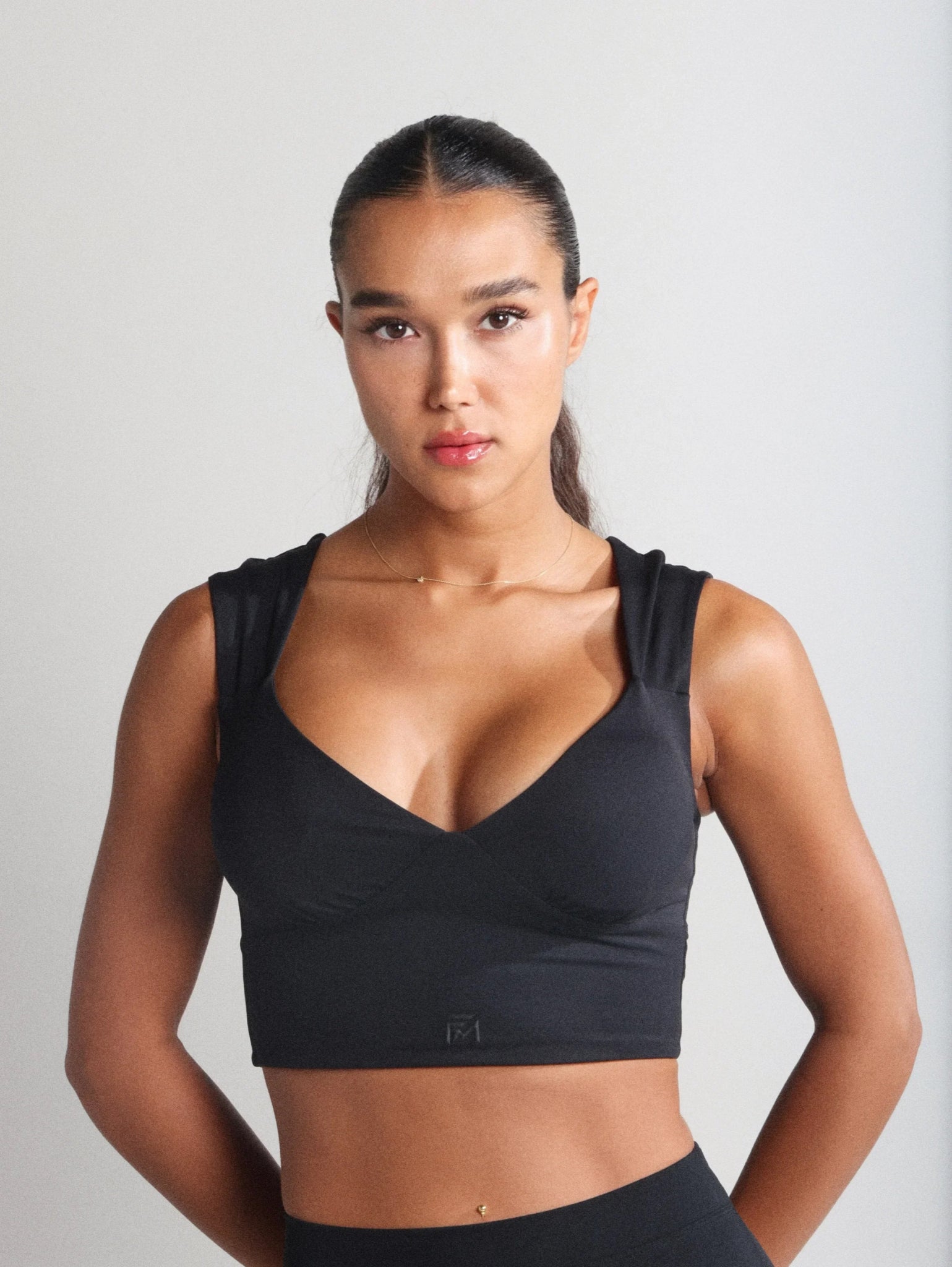 V - Neck Medium Support Sports Bra for Women - Flashmob Nation