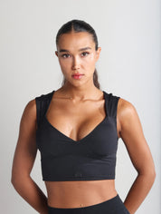 V - Neck Medium Support Sports Bra for Women - Flashmob Nation
