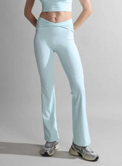V - Shaped High Waisted Flare Yoga Pants for Women - Flashmob Nation