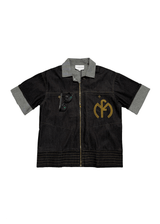 Wesley Denim Short-Sleeve Overshirt – Dark Navy