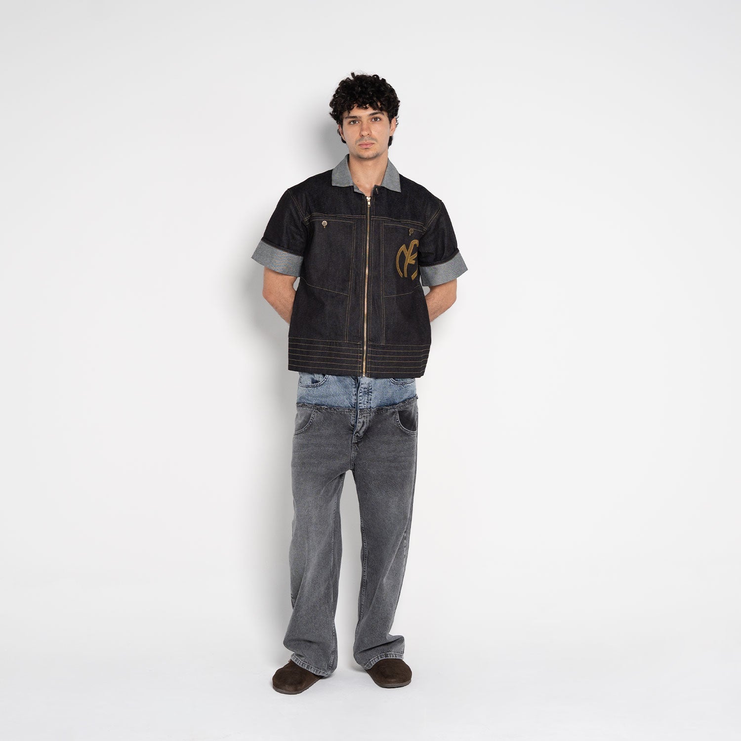 Wesley Rounded Denim Jeans - Flashmob Nation