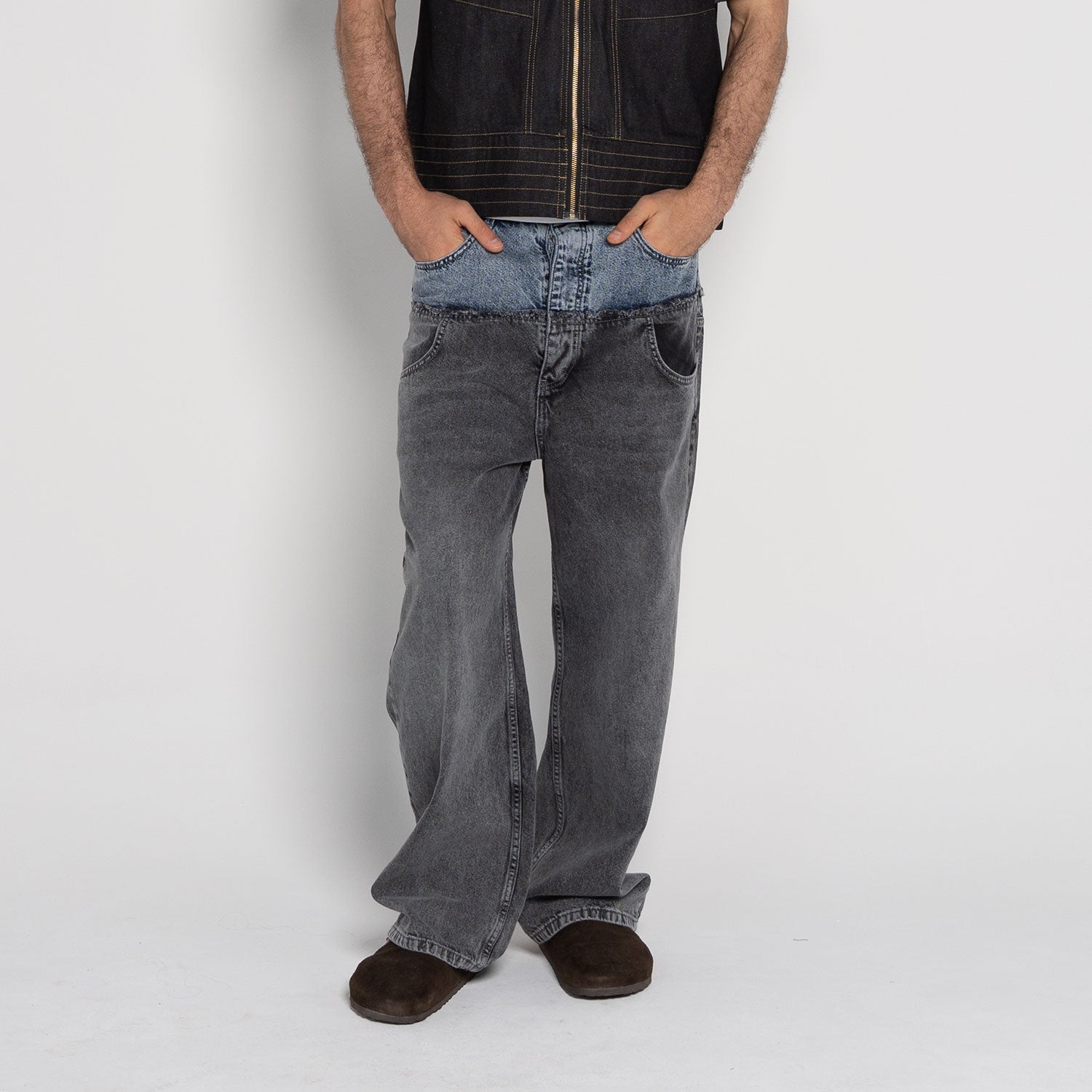 Wesley Rounded Denim Jeans - Flashmob Nation