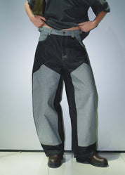 Women's Wesley rounded denim jeans in a dark wash with western yoke detail.
