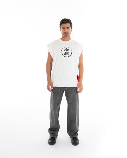 White Drop Shoulder Oversized T-shirt - Flashmob Nation