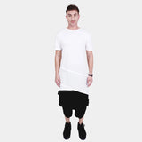 Men’s Longline Crop Hoodie T-Shirt