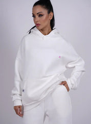 White Oversized Hoodie and Jogger Set – FM Signature Streetwear - Flashmob Nation