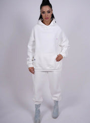 White Oversized Hoodie and Jogger Set – FM Signature Streetwear - Flashmob Nation