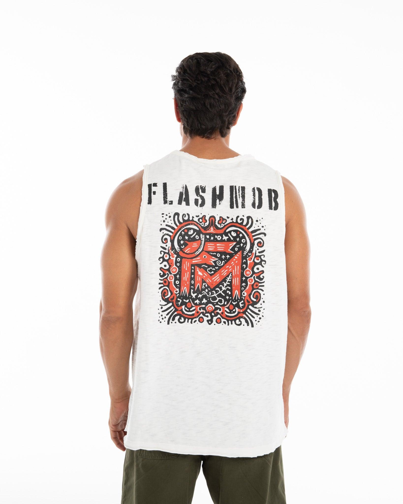 White Sleeveless Tank - Flashmob Nation
