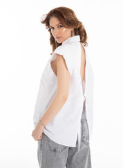 Women’s High Collar Sleeveless Shirt - Flashmob Nation
