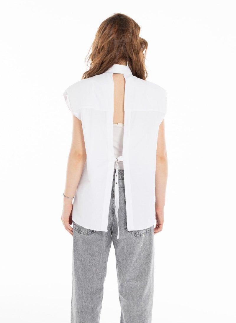 Women’s High Collar Sleeveless Shirt - Flashmob Nation