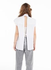 Women’s High Collar Sleeveless Shirt - Flashmob Nation