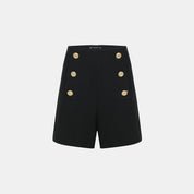 Women’s High Waist Black Buttoned Shorts – FM Streetwear - Flashmob Nation