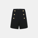 FM Signature Women’s High Waist Buttoned Shorts