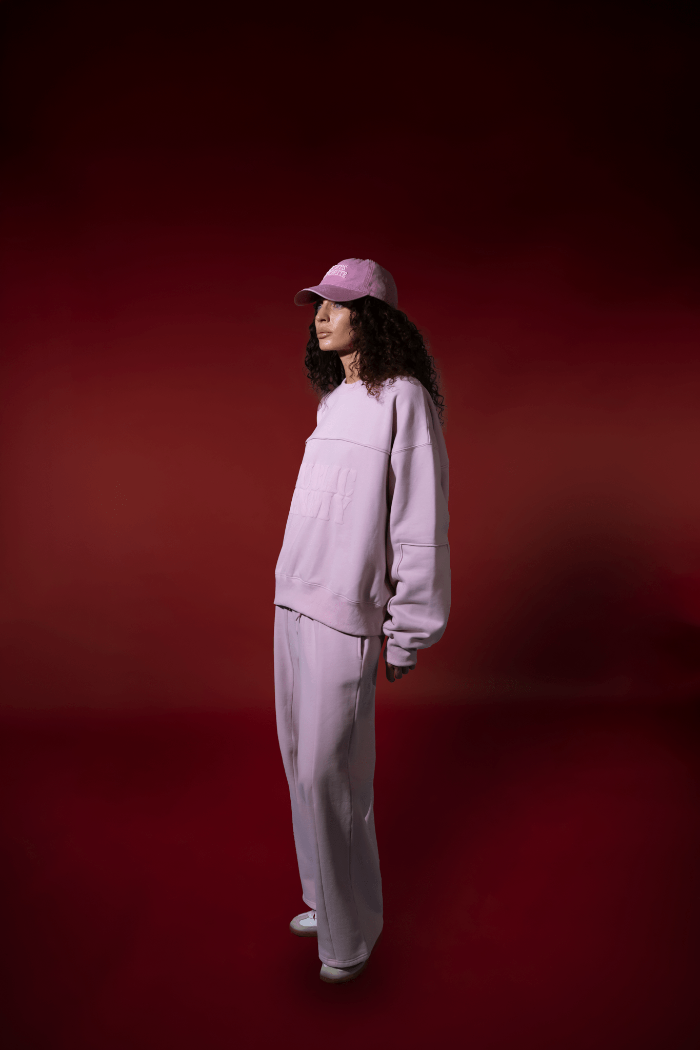 Women’s Pink Logo Panel Sweater - Flashmob Nation