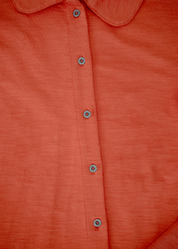 Tonal button detailing on the Women's Burnt Sienna long-sleeve polo