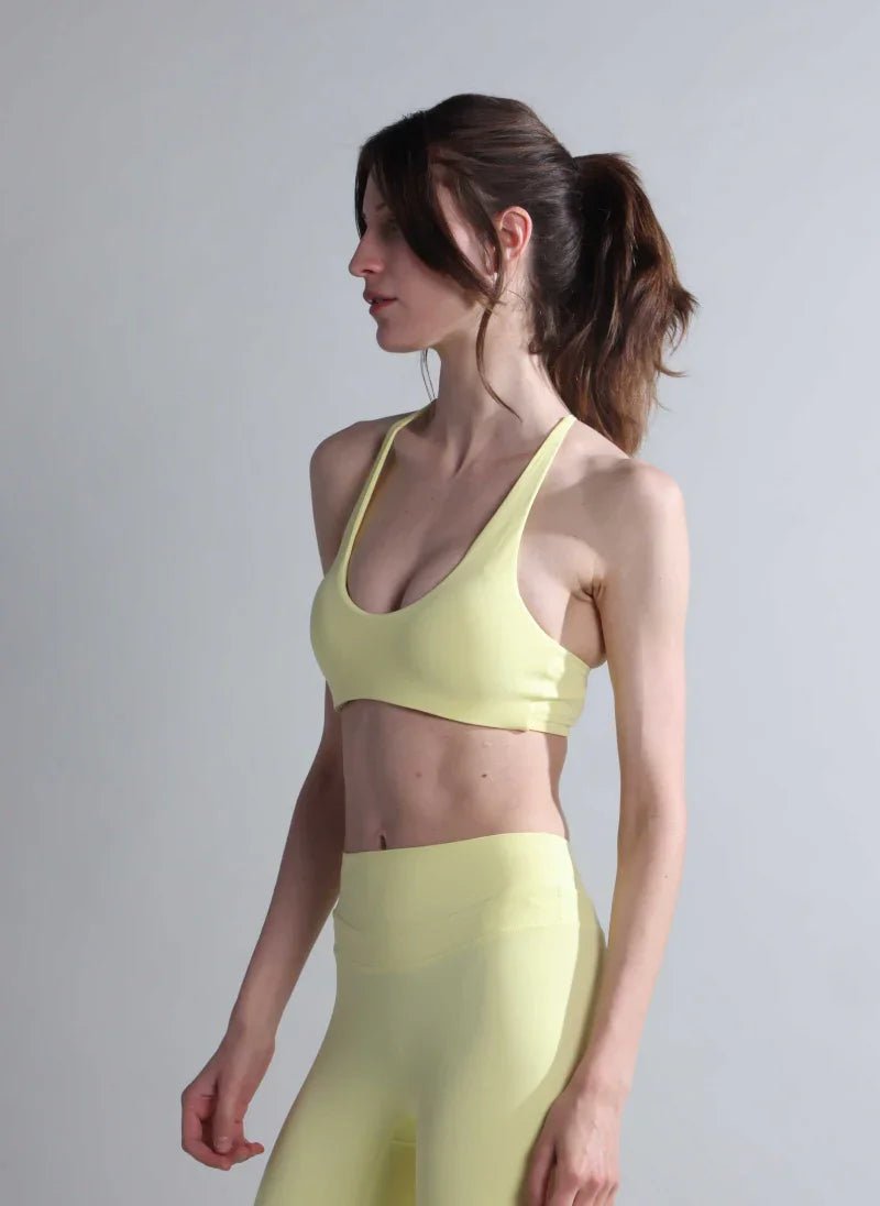 Yellow Ribbed Seamless Activewear Set for Women - Flashmob Nation